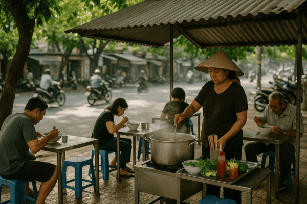 Quán phở, quán bún cần máy phát điện bao nhiêu kW? 1 quan pho ben duong 1